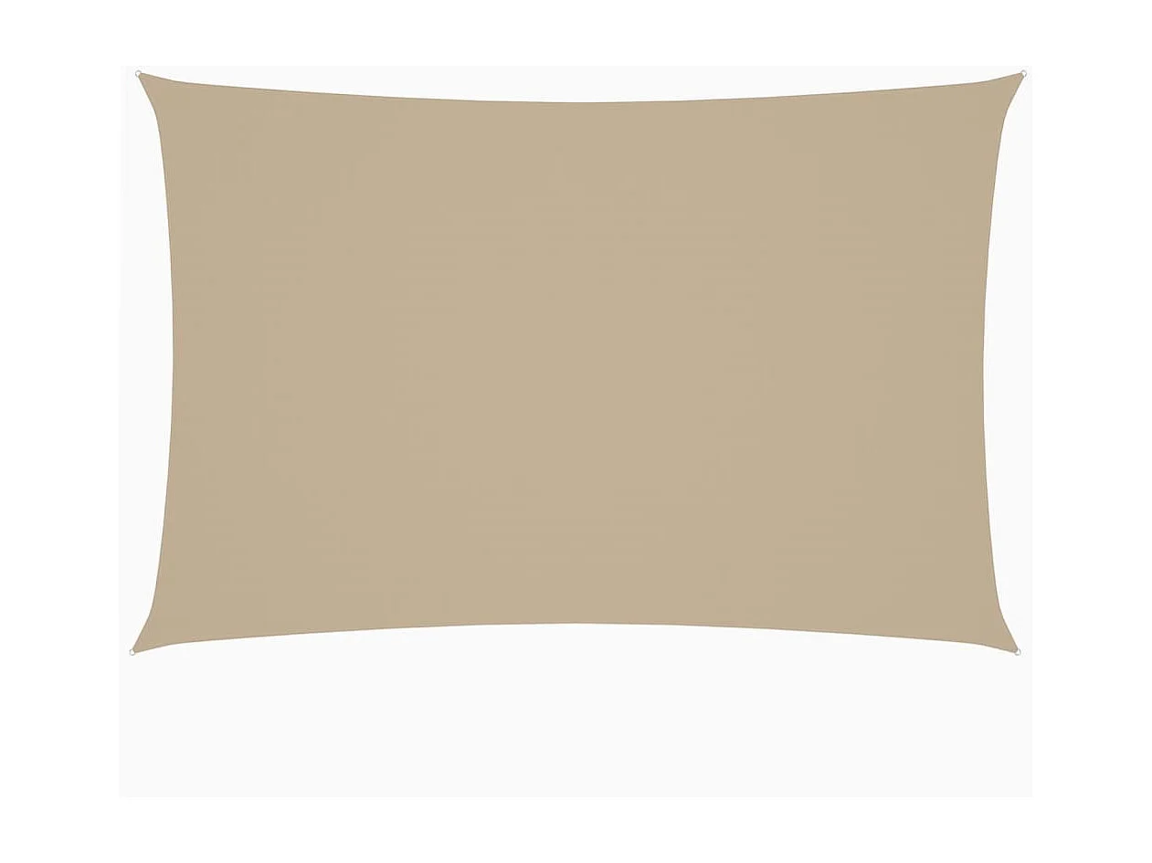 Voile d'ombrage tissu oxford rectangulaire 2x4 m beige FR86019