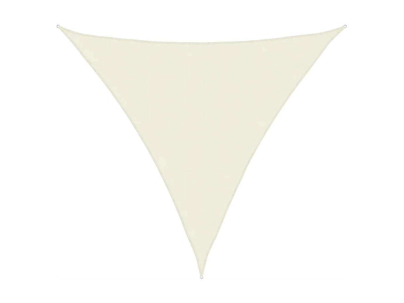 Voile d'ombrage tissu oxford triangulaire 3,6x3,6x3,6 m crème FR85861