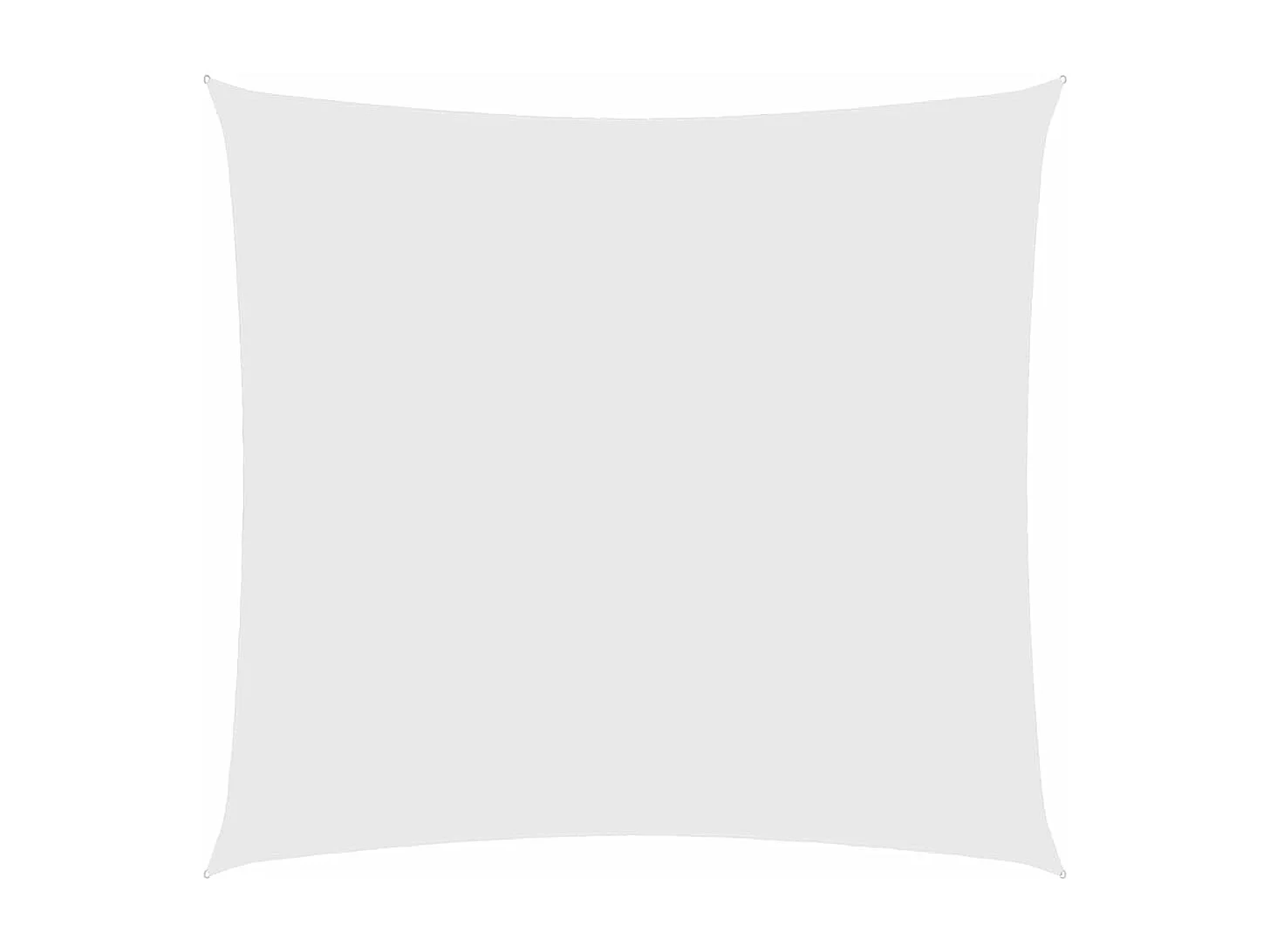 Voile d'ombrage tissu oxford carré 4x4 m blanc FR14446