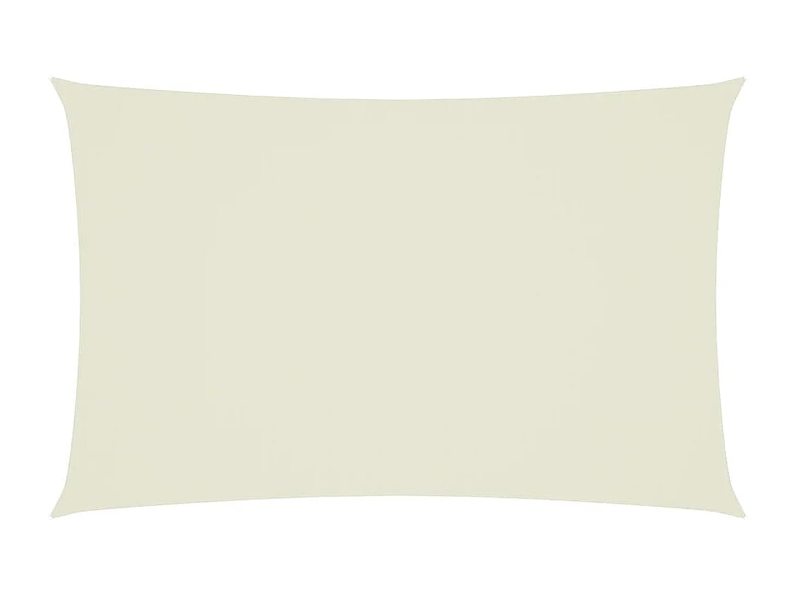 Voile d'ombrage tissu oxford rectangulaire 2,5x5 m crème FR56453