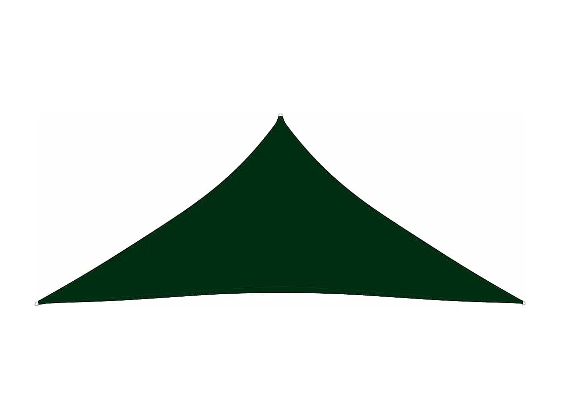 Voile d'ombrage tissu oxford triangulaire 4x4x4 m vert foncé FR57580
