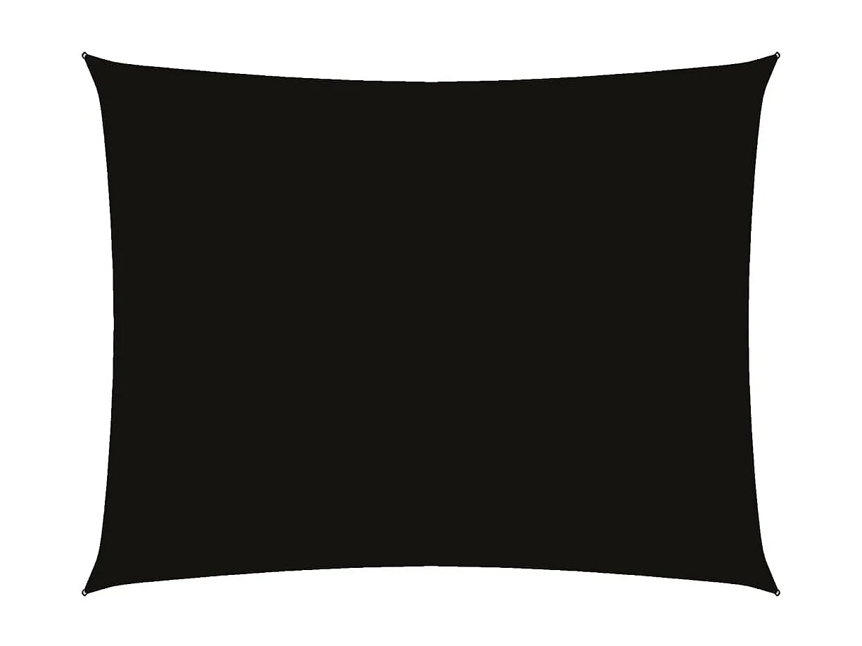 Toldo de vela rectangular tela Oxford negro 2x3,5 m ES484255