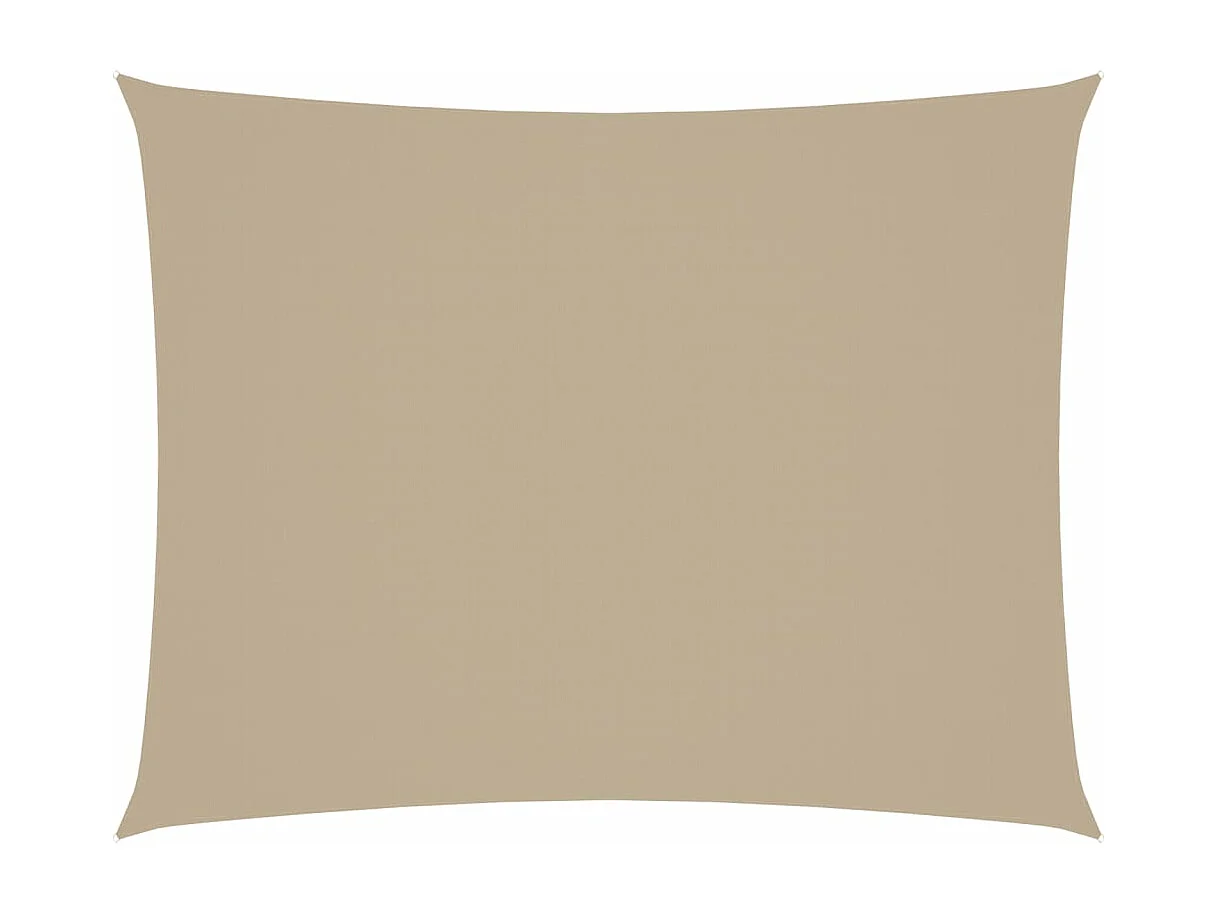Voile d'ombrage tissu oxford rectangulaire 6x7 m beige FR94226