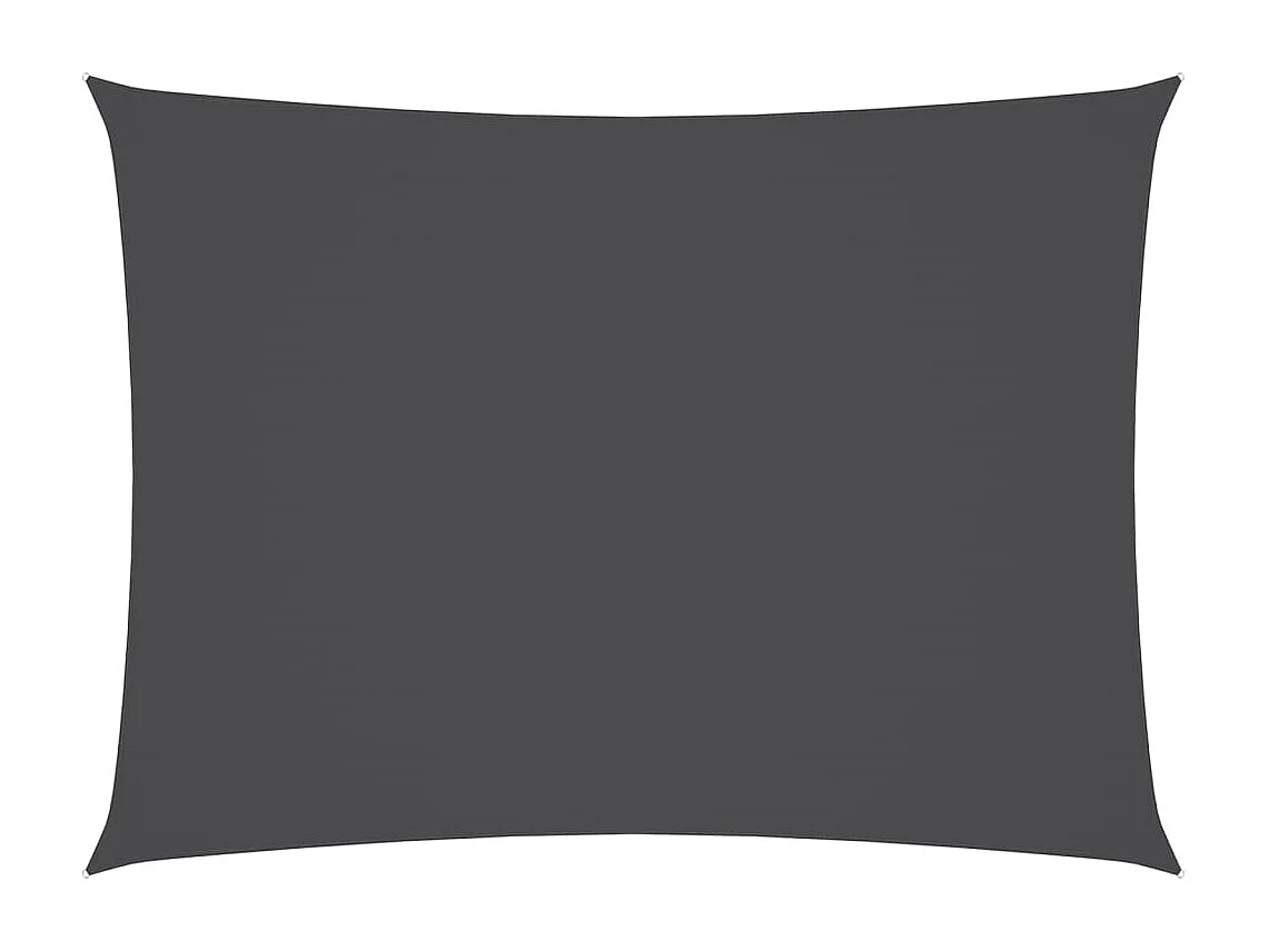 Voile d'ombrage tissu oxford rectangulaire 2,5x4 m anthracite FR44971