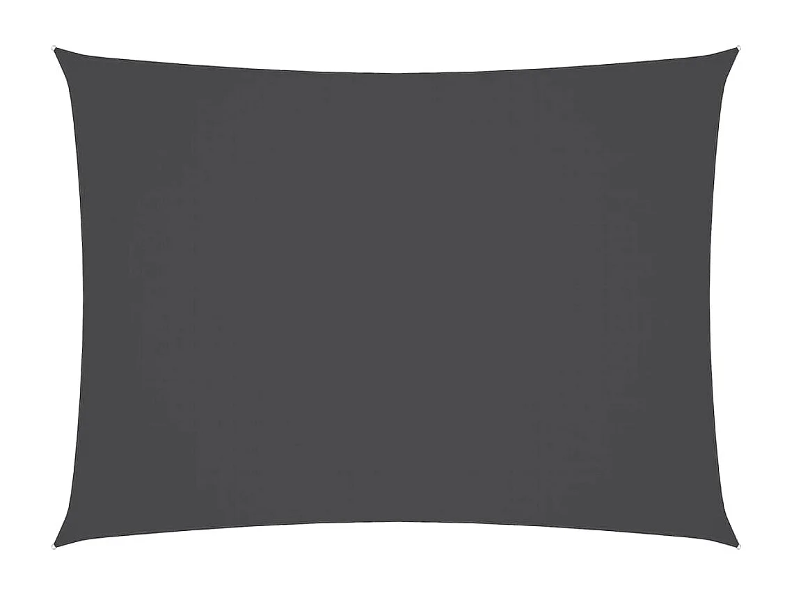 Toldo de vela rectangular tela Oxford gris antracita 2,5x4,5 m ES260187