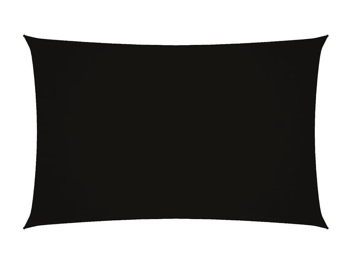 Toldo de vela rectangular tela Oxford negro 2x5 m ES126472
