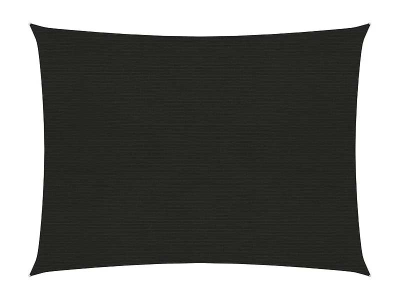 Voile d'ombrage 160 g/m² Noir 2x3,5 m PEHD FR55200