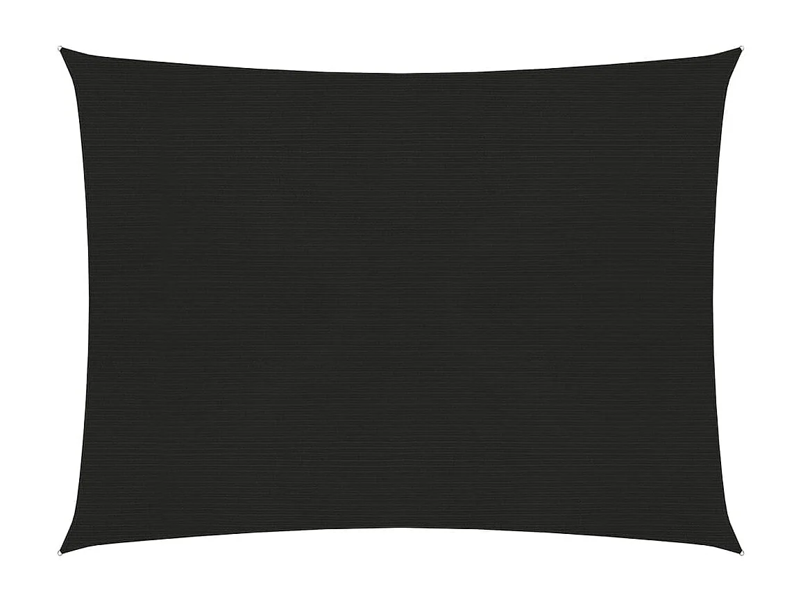 Voile d'ombrage 160 g/m² Noir 2x3,5 m PEHD FR55200