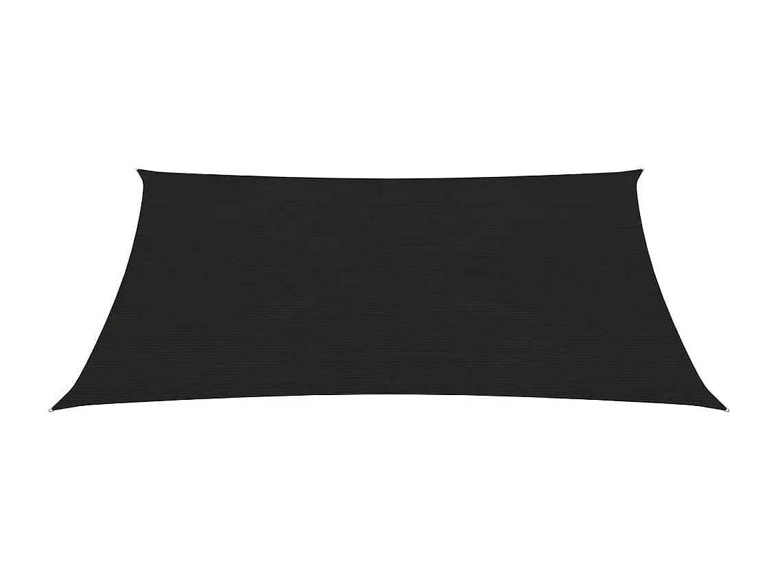 Voile d'ombrage 160 g/m² Noir 2x3,5 m PEHD FR55200