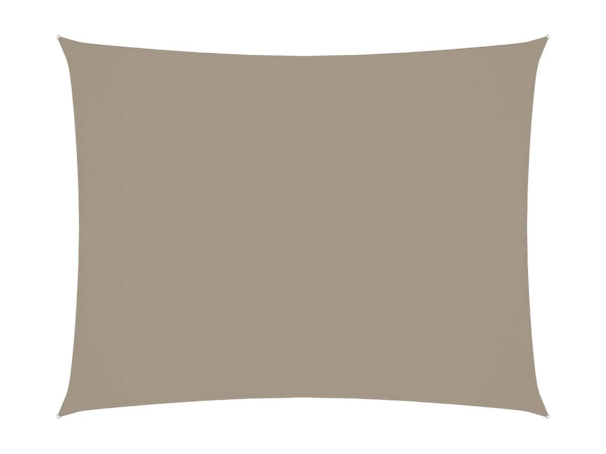 Voile d'ombrage tissu oxford rectangulaire 3x4 m taupe FR46847
