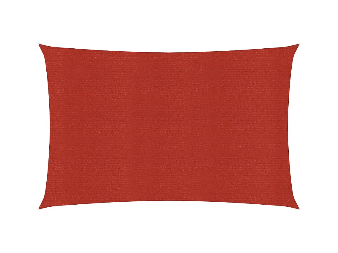 Toldo de vela rojo HDPE 160 g/m² 3,5x5 m ES896093
