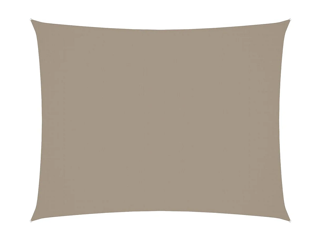 Voile d'ombrage tissu oxford rectangulaire 2,5x4 m taupe FR16432