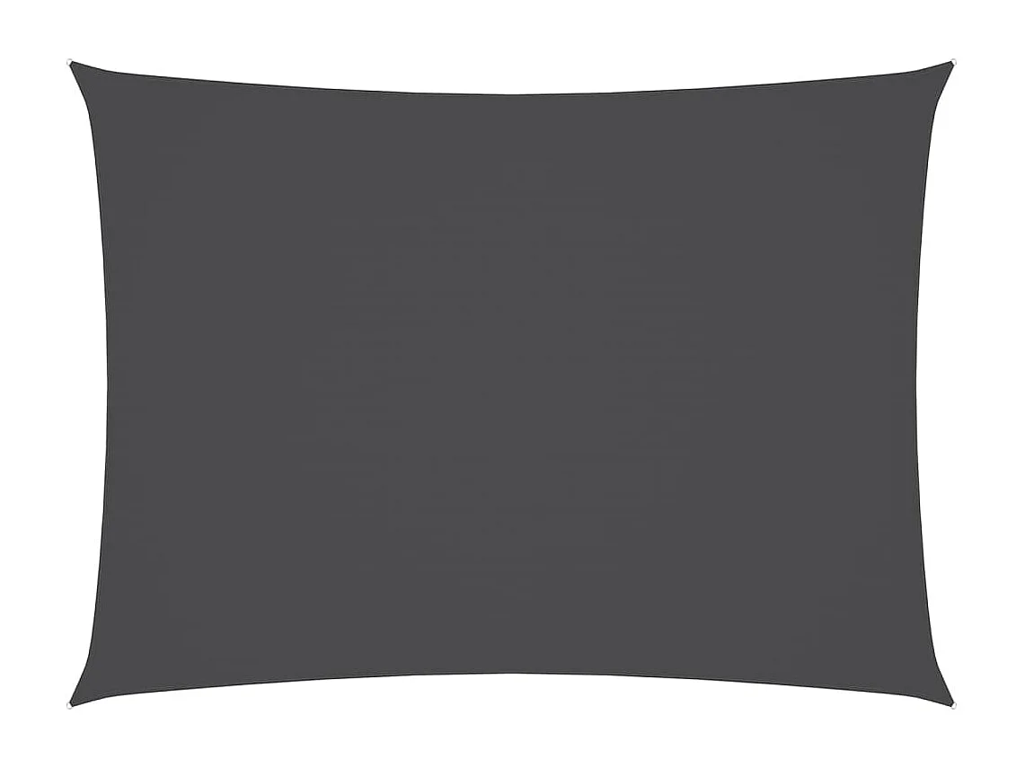 Voile d'ombrage tissu oxford rectangulaire 3x4,5 m anthracite FR77314