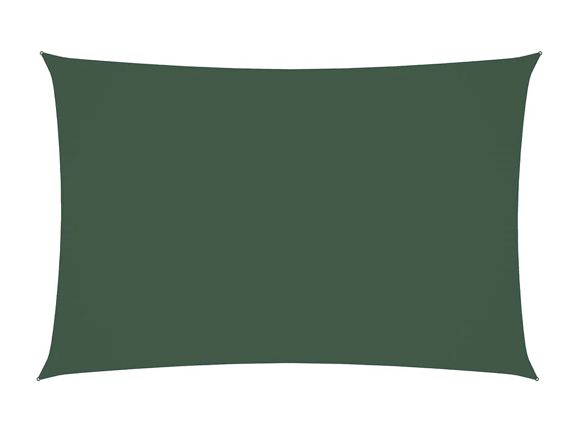 Toldo de vela rectangular tela Oxford verde oscuro 2x4 m ES852192