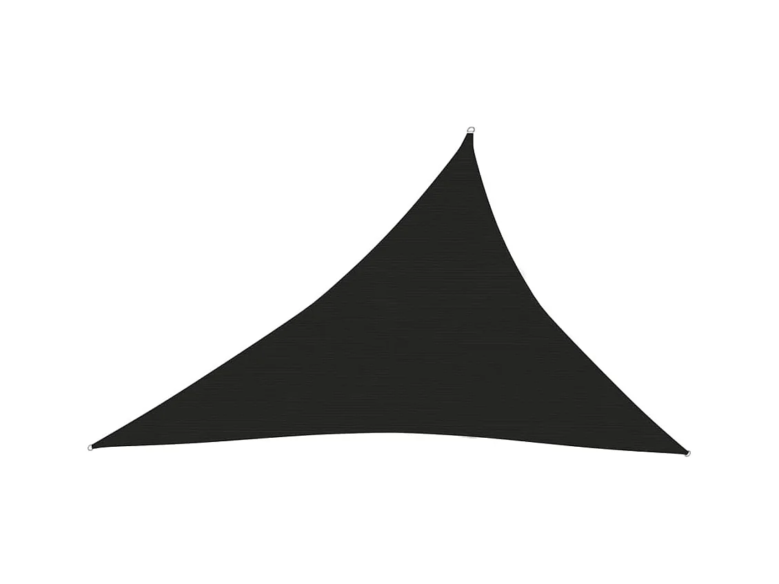 Voile d'ombrage 160 g/m² Noir 3x4x5 m PEHD FR73709