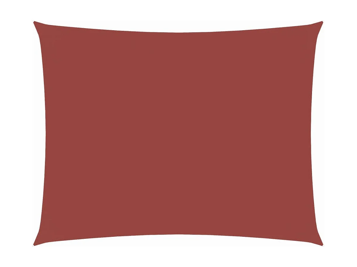 Voile d'ombrage tissu oxford rectangulaire 3x4 m terre cuite FR24085