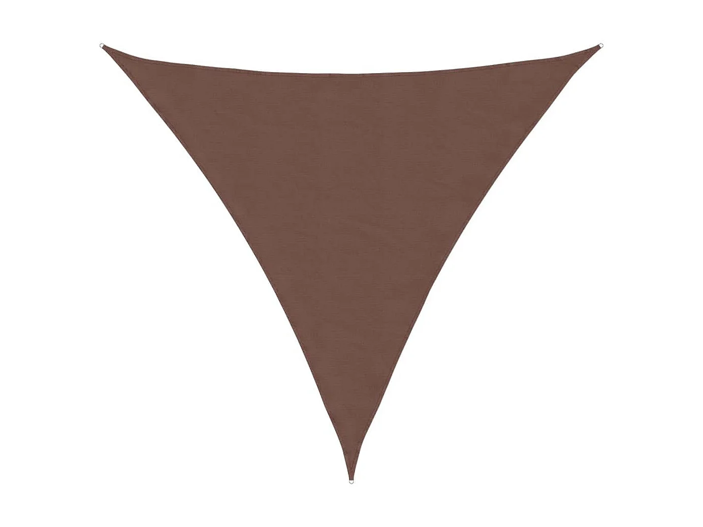 Toldo de vela triangular tela Oxford marrón 4,5x4,5x4,5 m ES129343