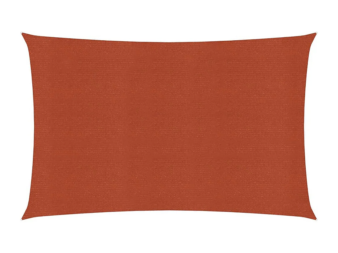 Voile d'ombrage 160 g/m² rectangulaire terre cuite 3,5x5 m PEHD FR99437