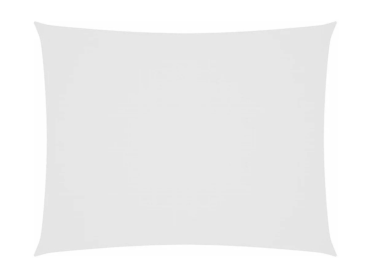 Voile d'ombrage tissu oxford rectangulaire 5x6 m blanc FR88981