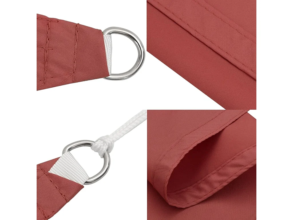 Voile d'ombrage tissu oxford triangulaire 3x4x4 m terre cuite FR79821