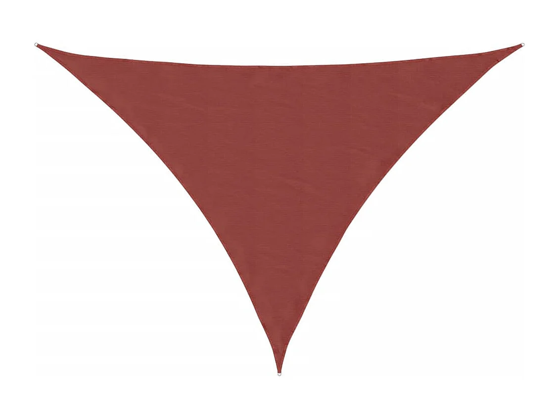 Voile d'ombrage tissu oxford triangulaire 3x4x4 m terre cuite FR79821