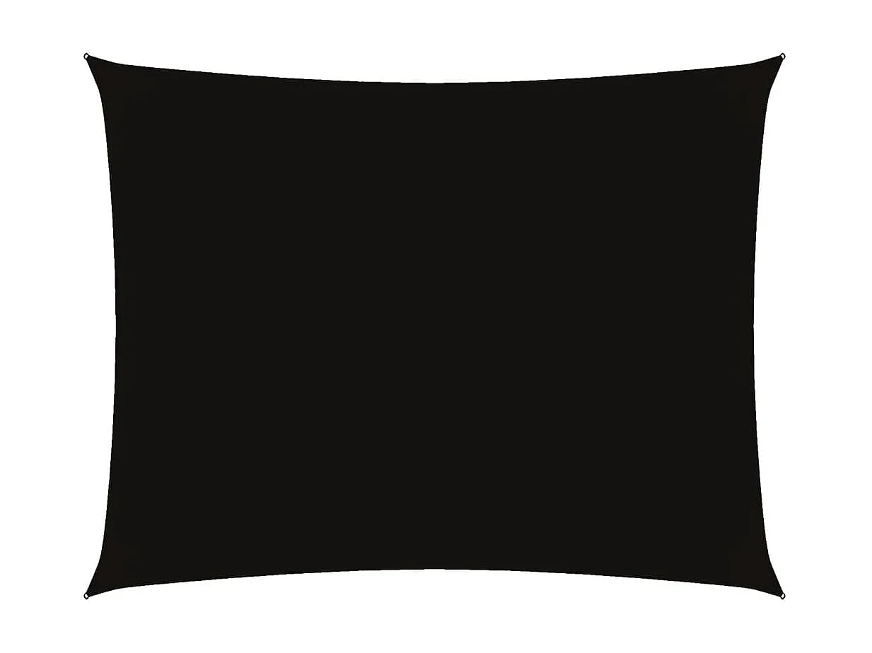 Voile d'ombrage tissu oxford rectangulaire 4x5 m noir FR12122
