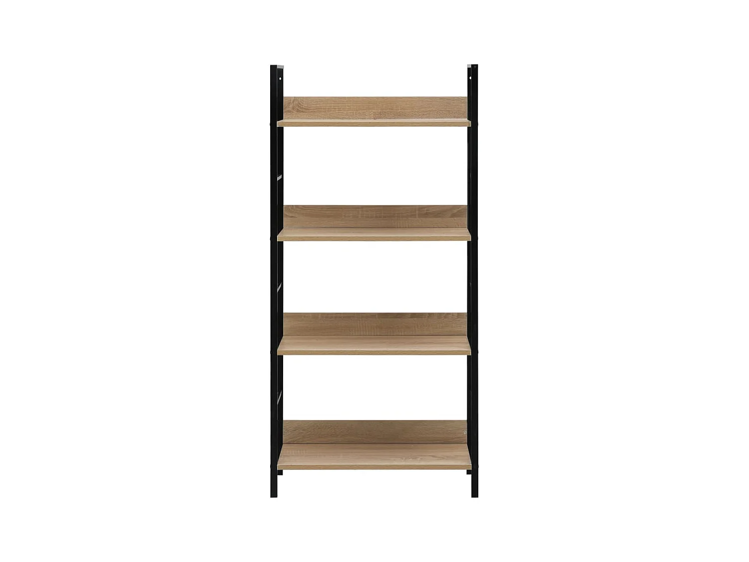 Bibliothèque à 4 niveaux chêne 60x27,6x124,5 cm bois ingénierie FR72235