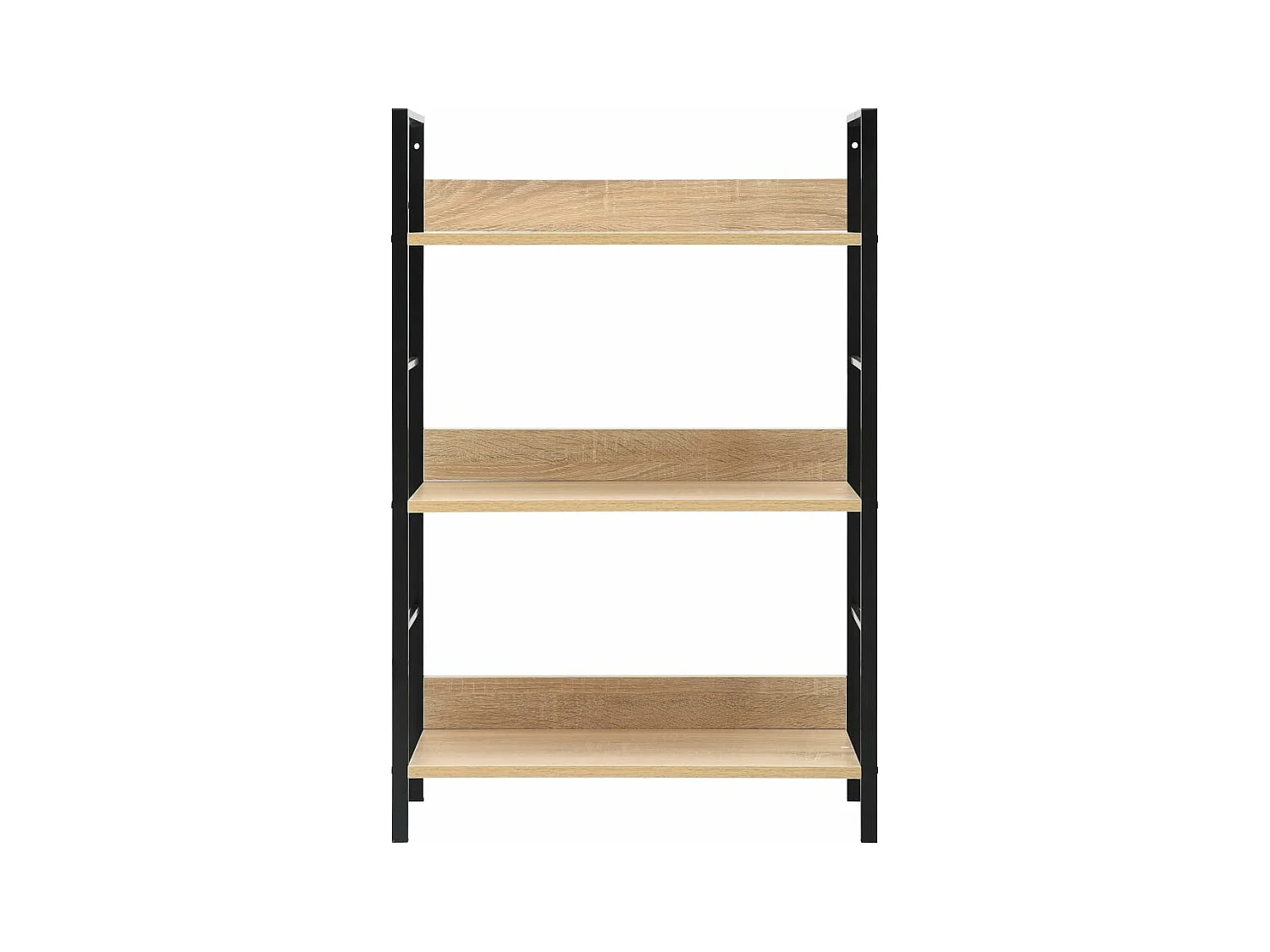 Bibliothèque à 3 niveaux chêne 60x27,6x90,5cm bois d'ingénierie FR62797