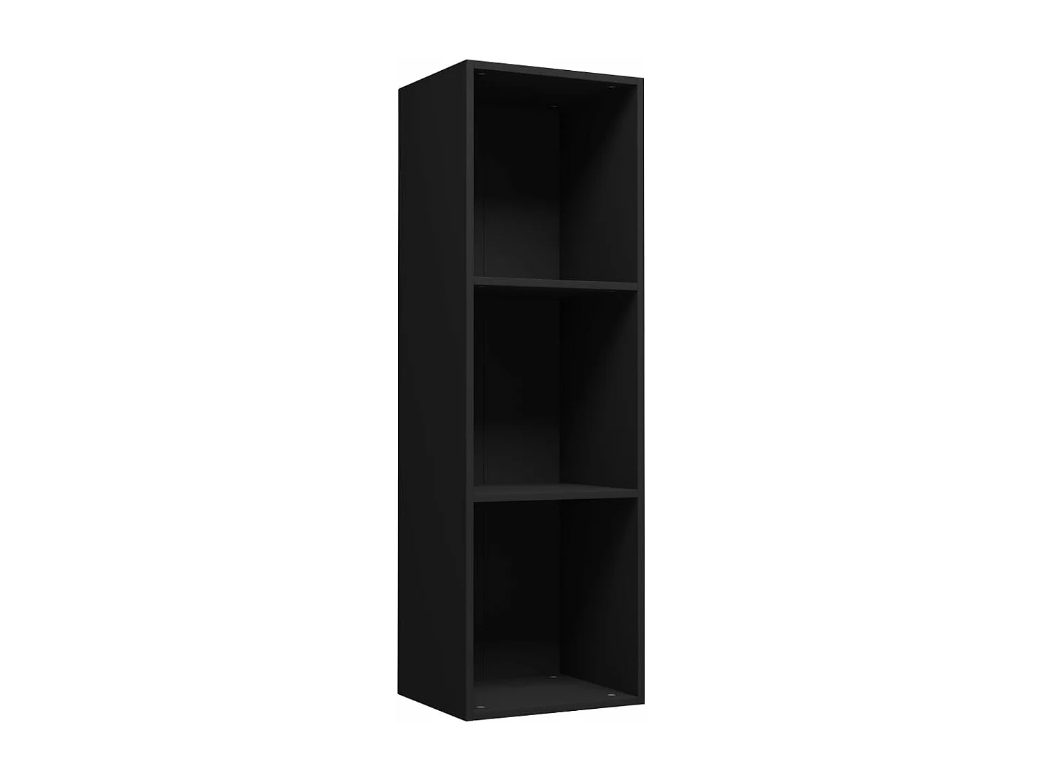 Boekenkast/tv-meubel 36x30x114 cm bewerkt hout zwart BE627419