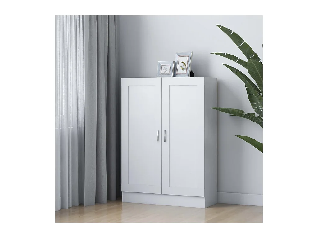 Boekenkast 82,5x30,5x115 cm bewerlt hout wit BE443209