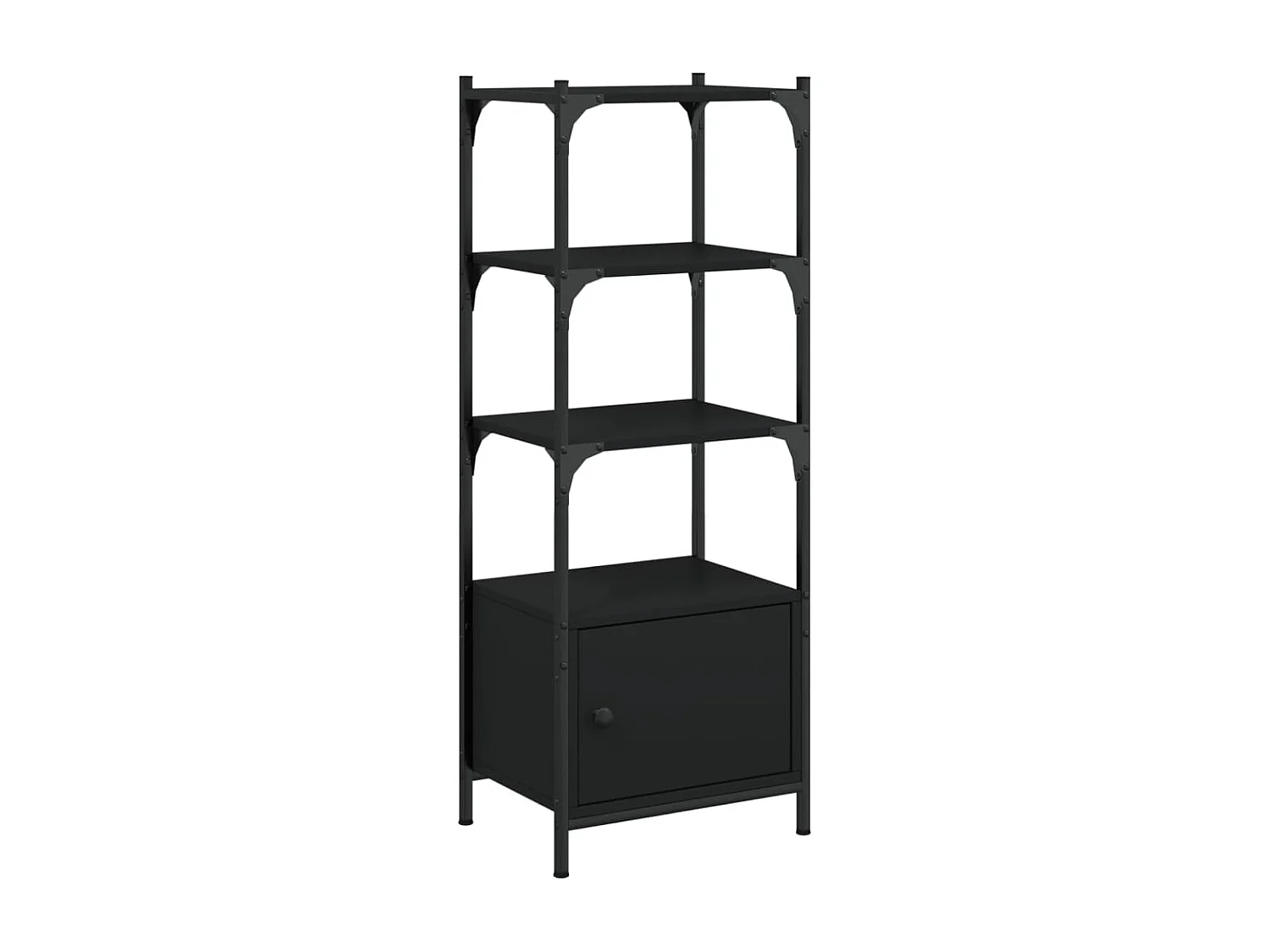 Bibliothèque à 3 niveaux noir 41x30x109,5 cm bois d'ingénierie FR78209