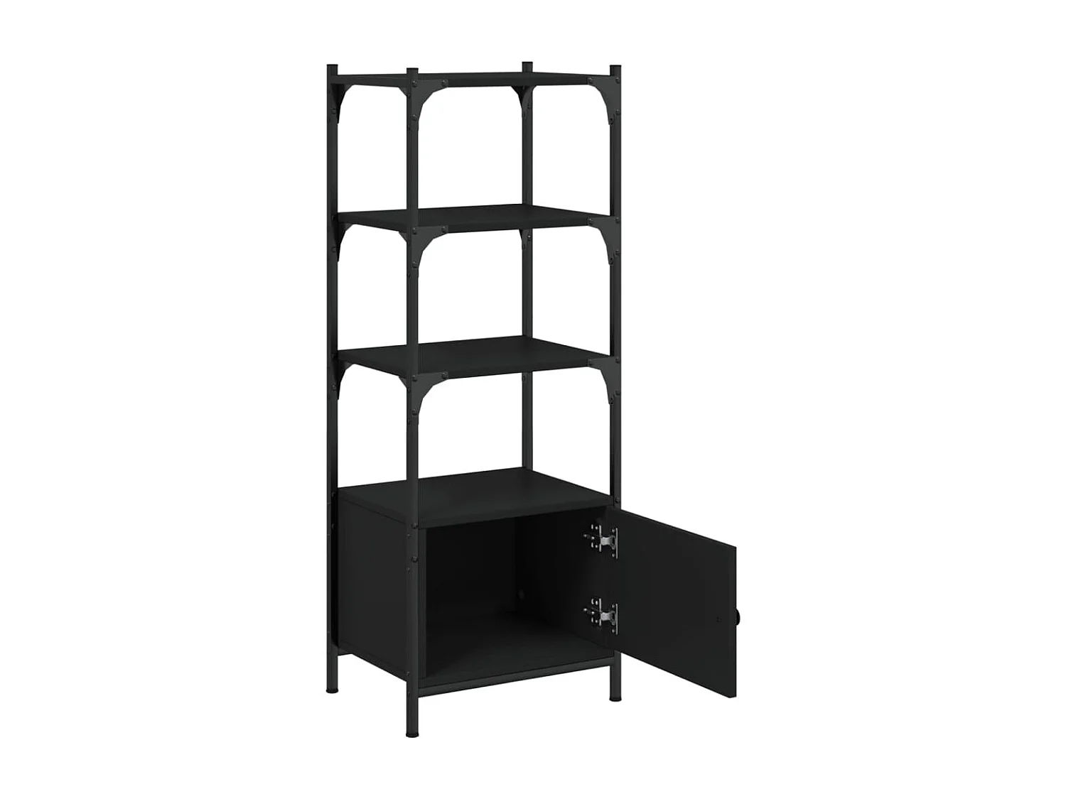 Boekenkast 3-laags 41x30x109,5 cm bewerkt hout zwart BE440324