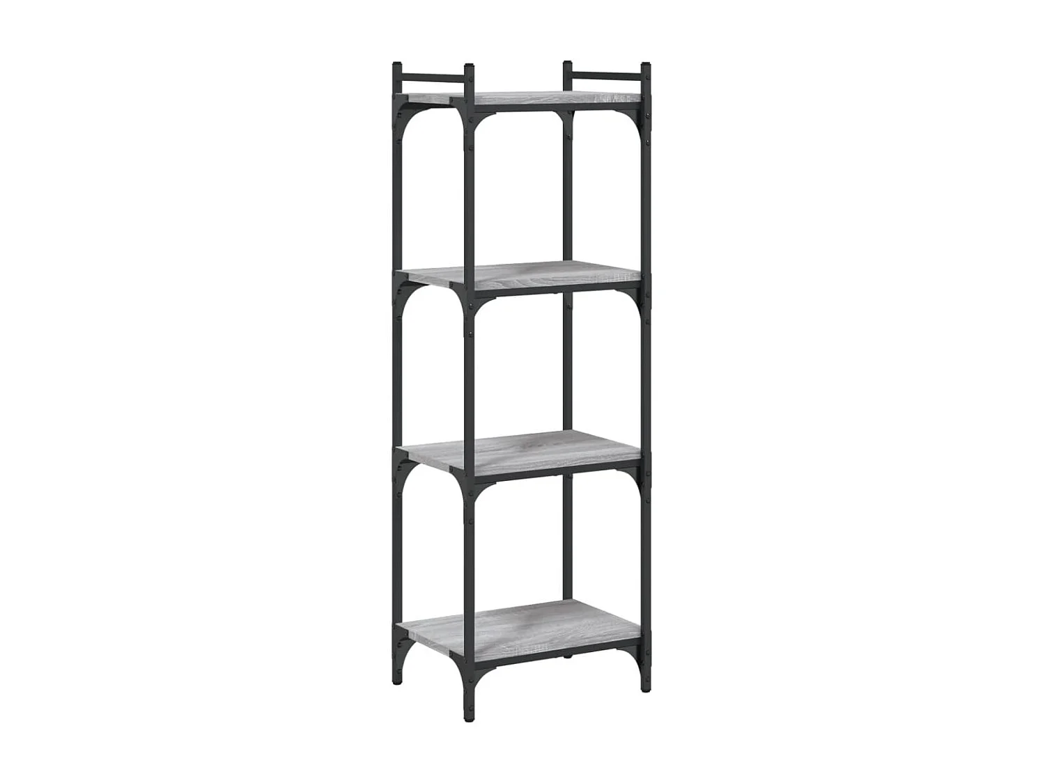 Bibliothèque à 4 niveaux sonoma gris 40x30x120 cm FR12792