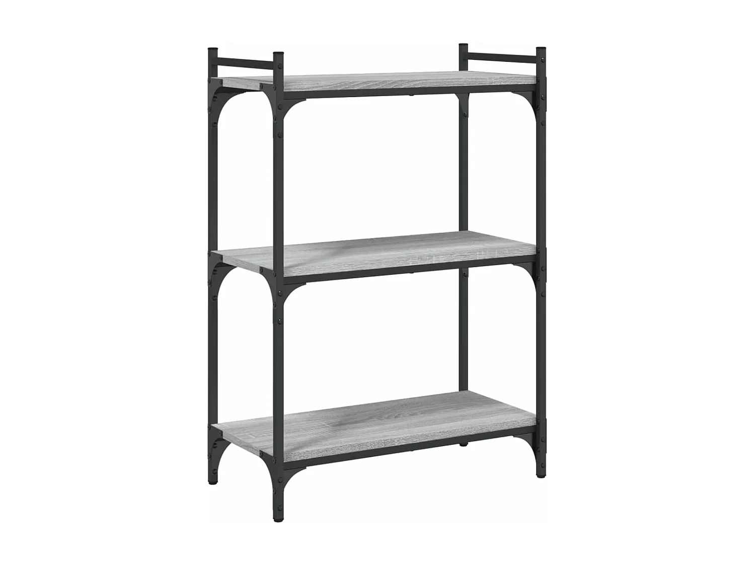 Bibliothèque 3 niveaux sonoma gris 60x30x86cm bois d'ingénierie FR87369