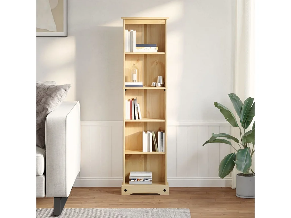 Bibliothèque Corona 46x20x170 cm bois de pin massif FR68916