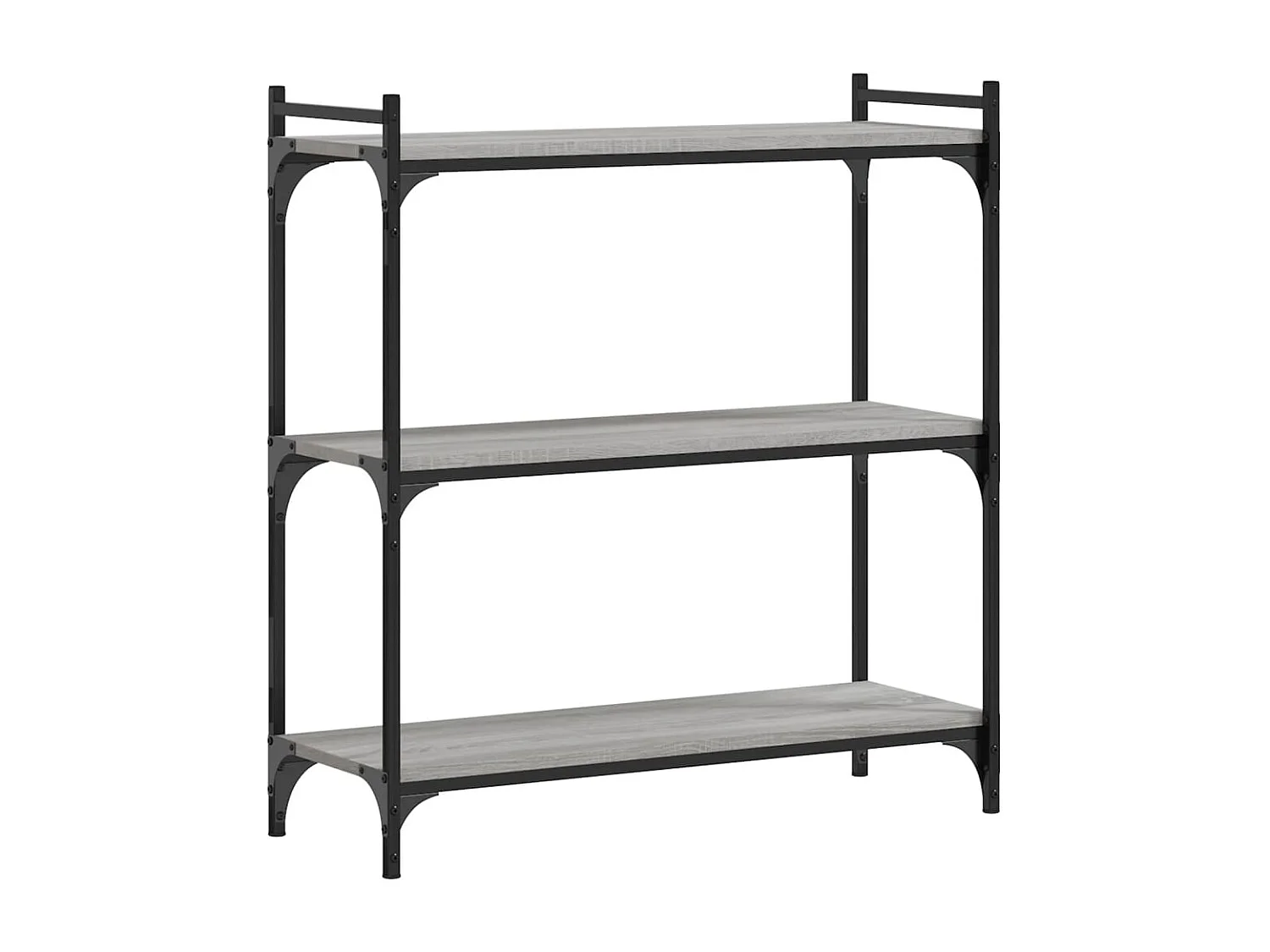 Boekenkast 3-laags 80x30x86 cm bewerkt hout grijs sonoma BE115636