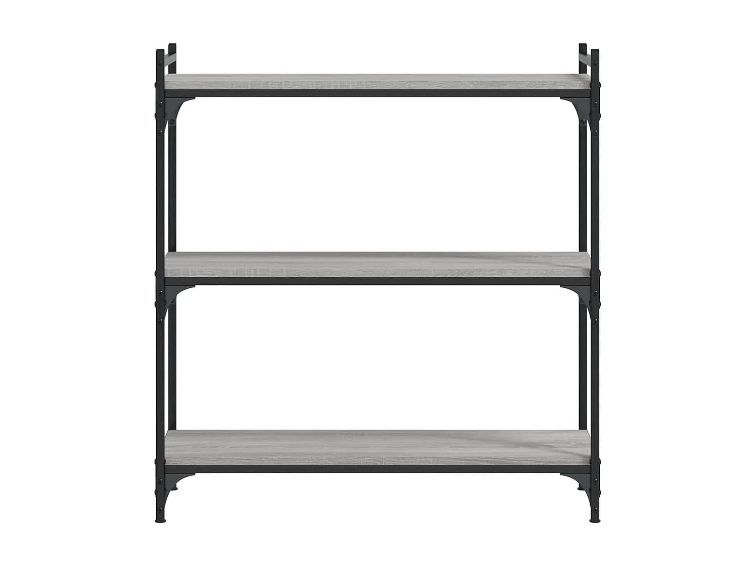 Boekenkast 3-laags 80x30x86 cm bewerkt hout grijs sonoma BE115636