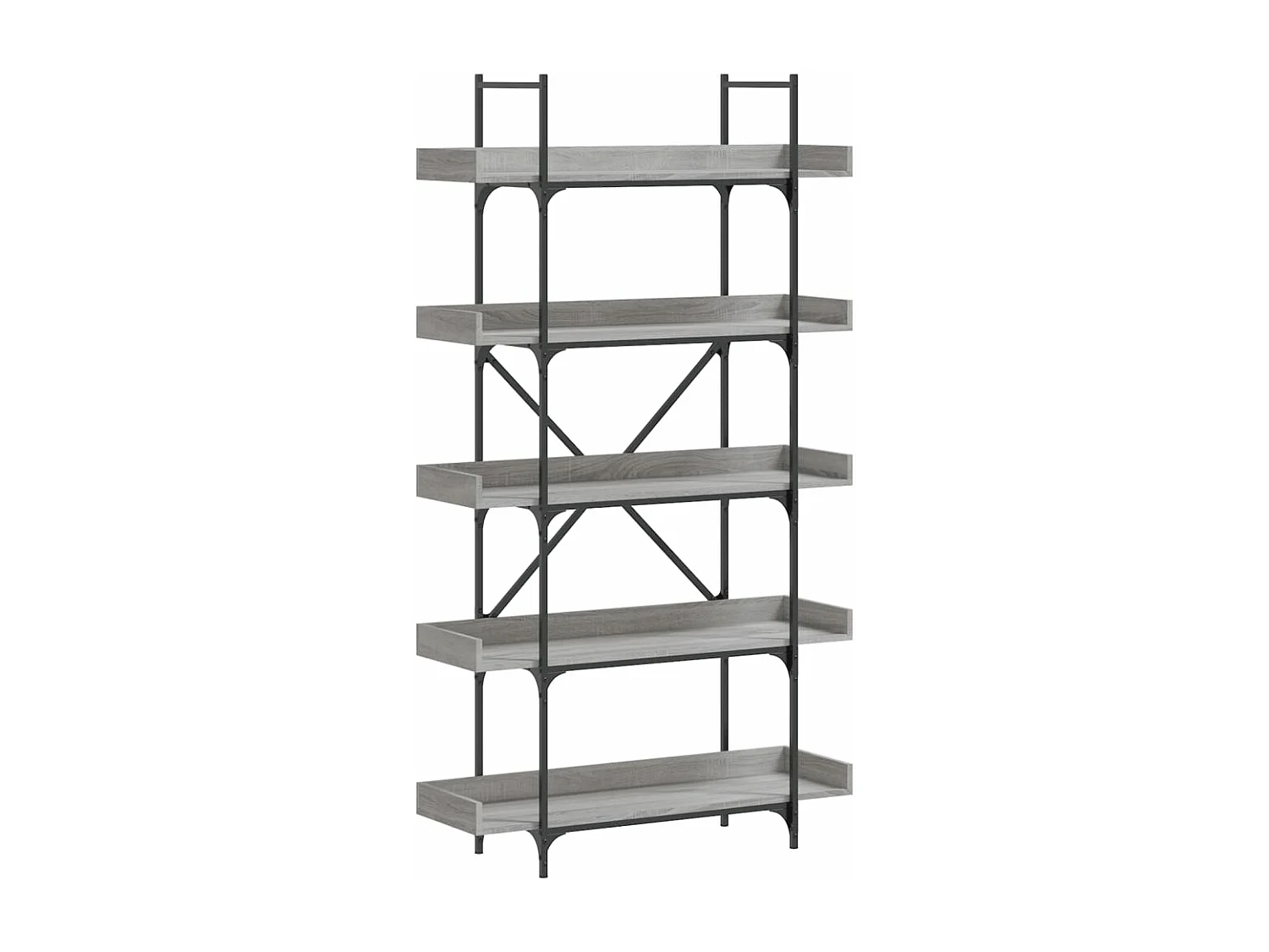 Bibliothèque 5 niveaux sonoma gris 100x33x180,5 cm FR40760