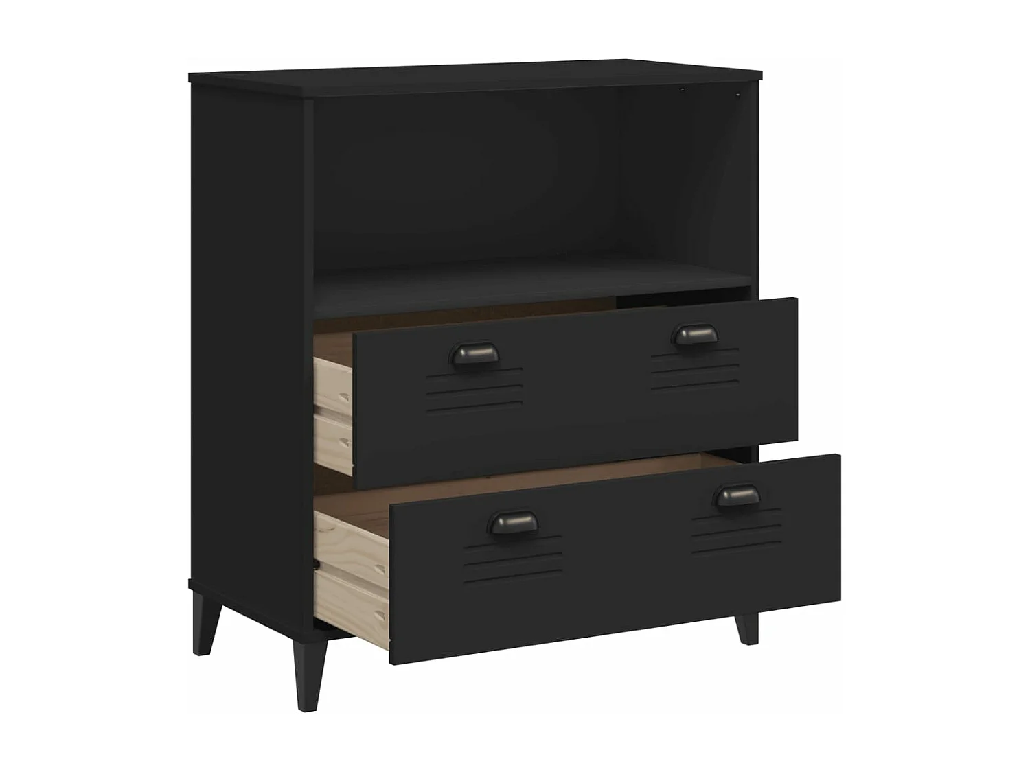 Librería VIKEN madera de ingeniería negro 80x40x90 cm ES296657