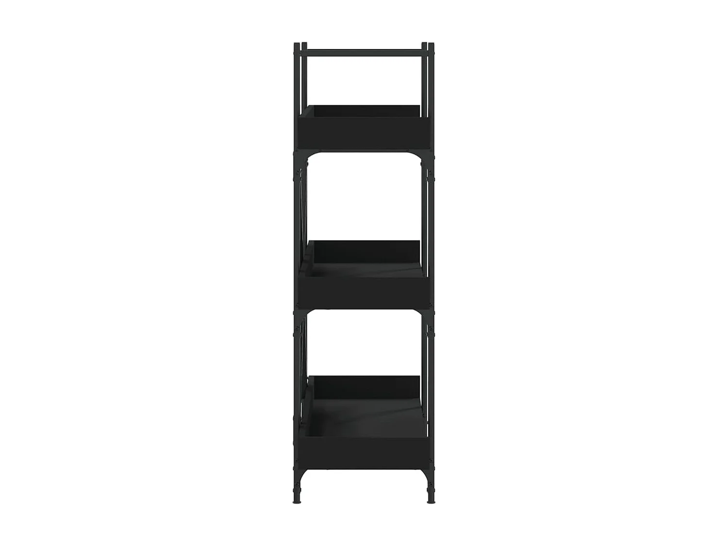 Librería de 3 estantes madera ingeniería negro 100x33x108,5 cm ES754484