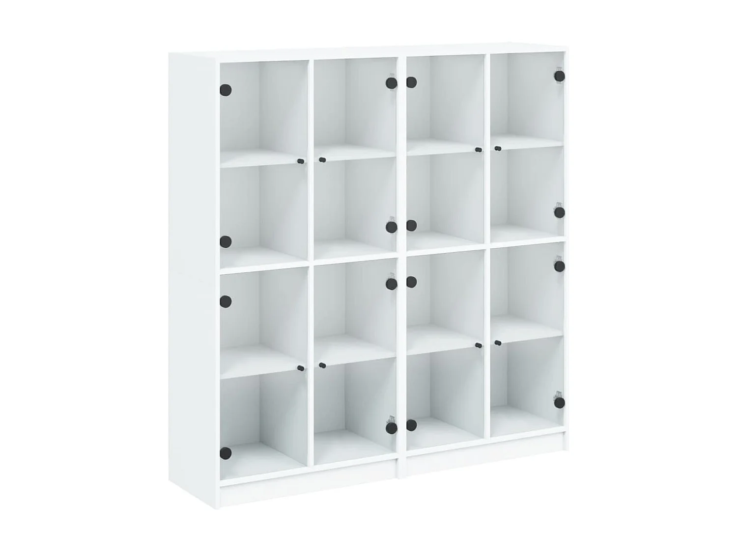 Bibliothèque avec portes blanc 136x37x142 cm bois d'ingénierie FR89926