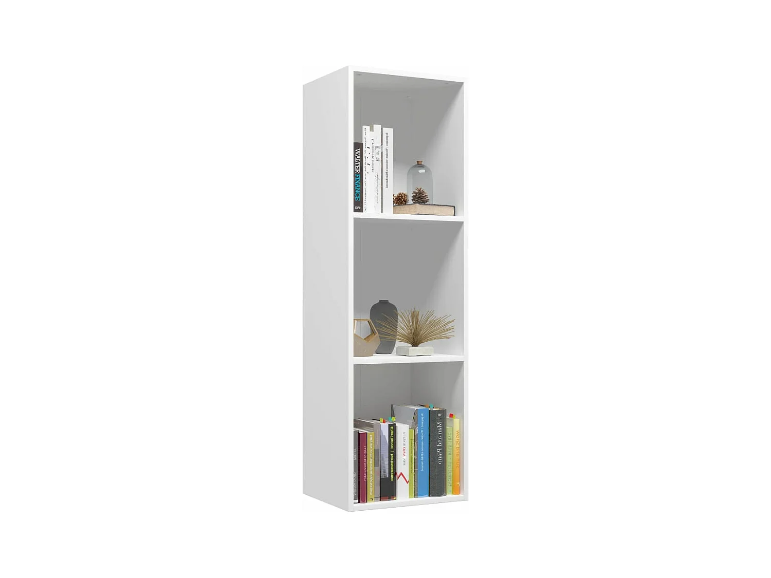 Bibliothèque Blanc 36x30x114 cm Bois d'ingénierie FR75672