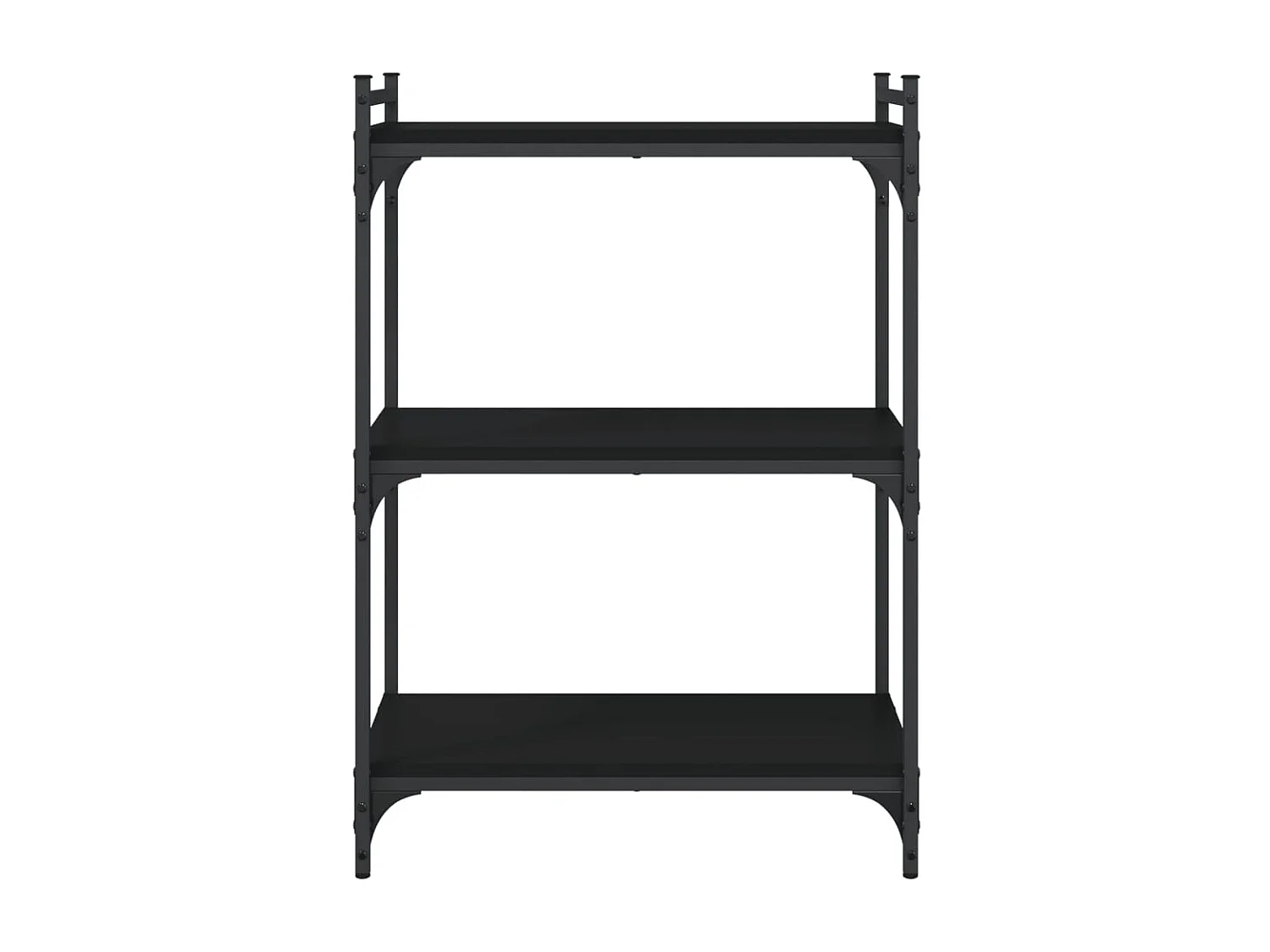 Librería de 3 estantes madera de ingeniería negro 60x30x86 cm ES978655