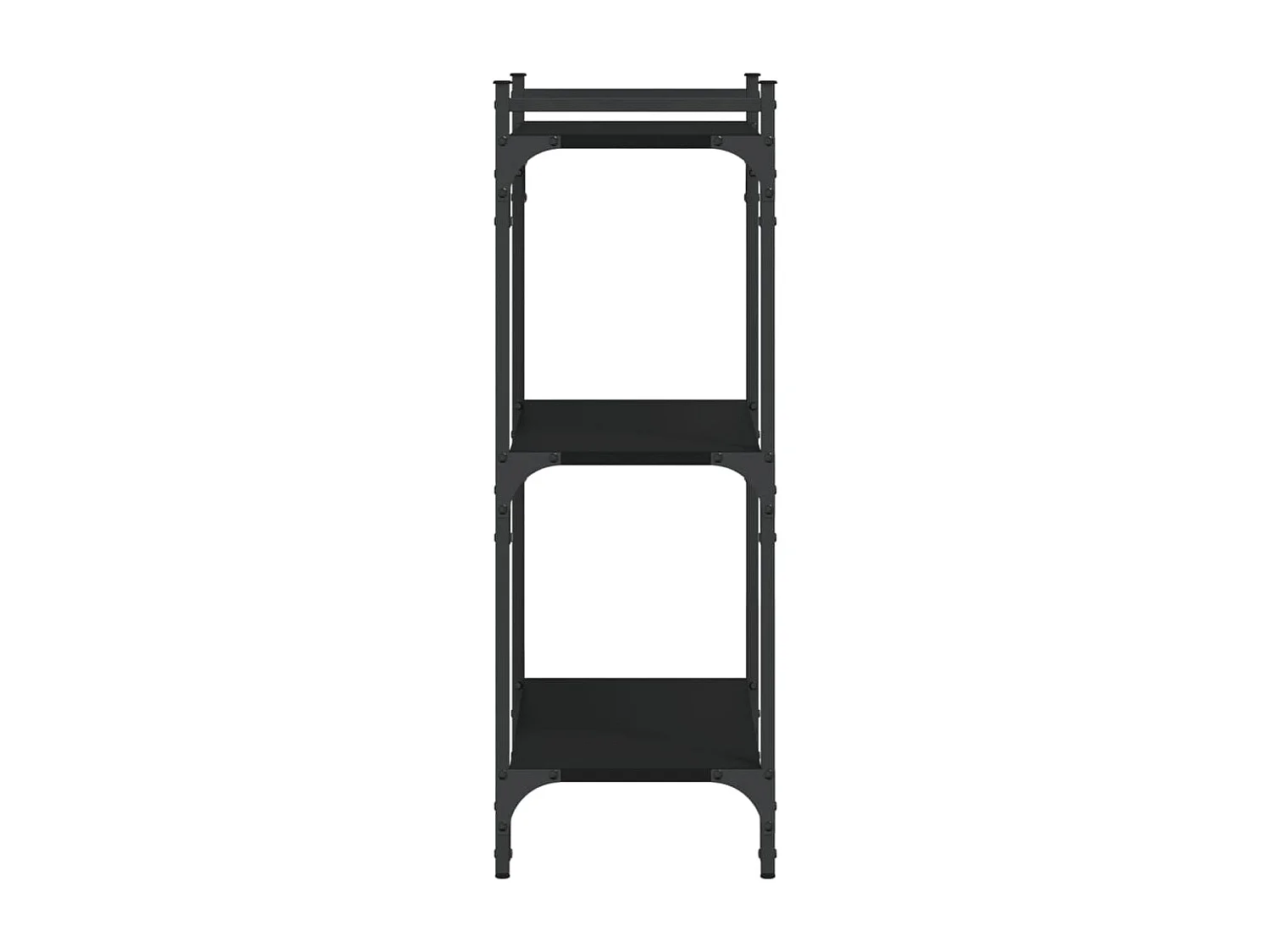 Librería de 3 estantes madera de ingeniería negro 60x30x86 cm ES978655