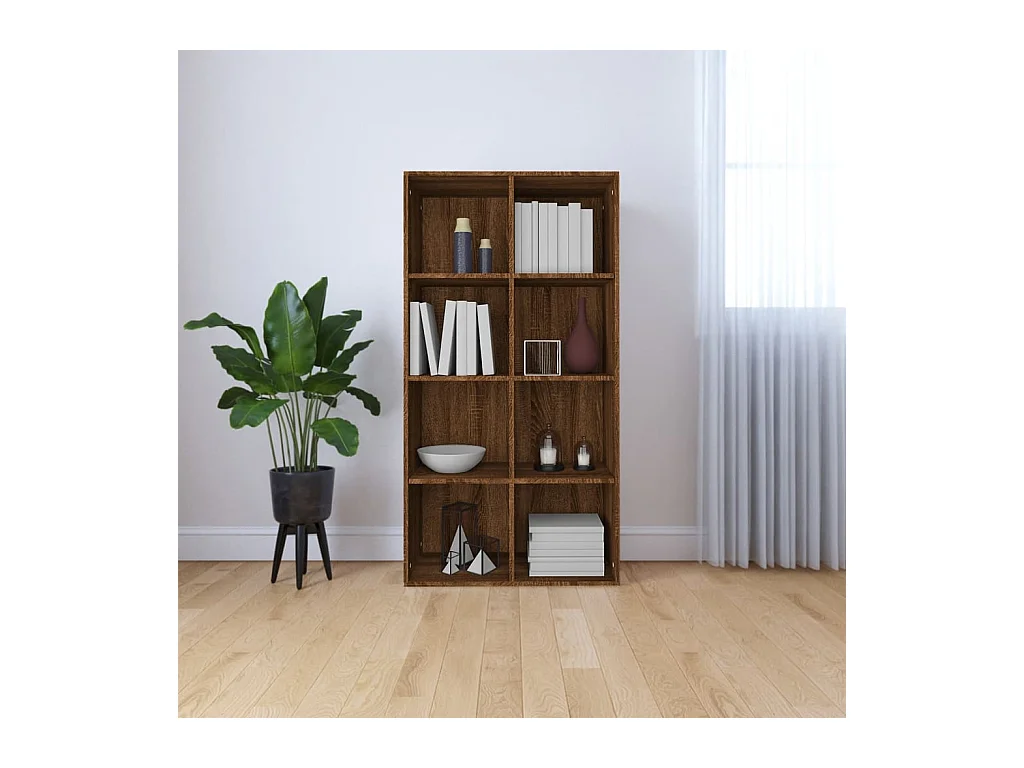 Bibliothèque Chêne marron 66x30x130 cm Bois d'ingénierie FR47386