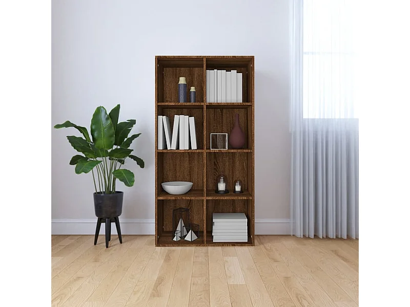 Bibliothèque Chêne marron 66x30x130 cm Bois d'ingénierie FR47386