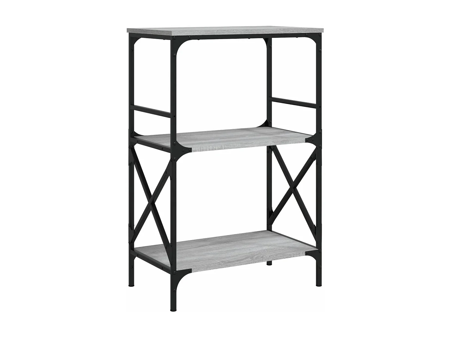 Estante c/ 3 prateleiras derivados de madeira cinzento sonoma PT611893