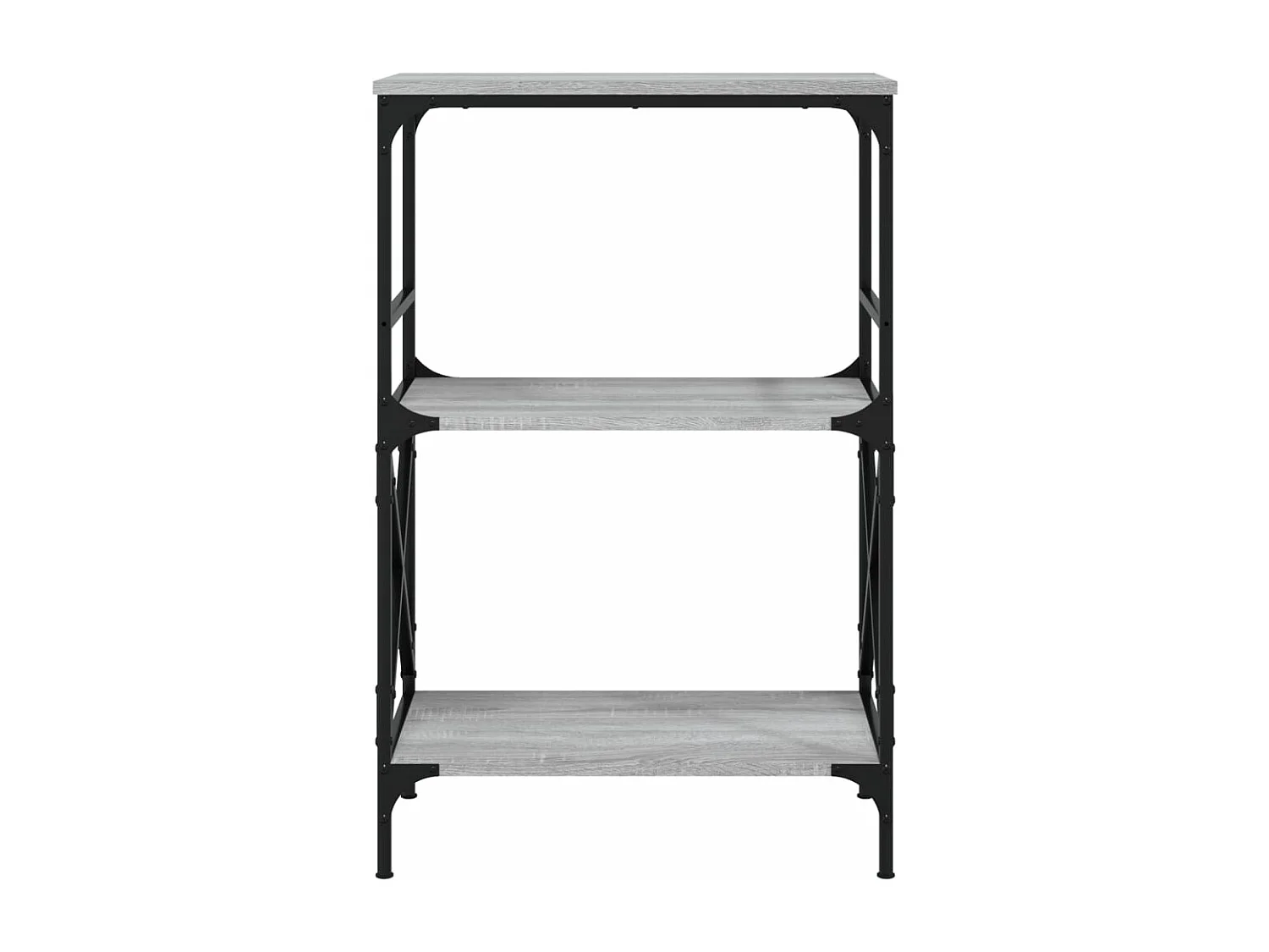 Bibliothèque à 3 niveaux sonoma gris 59x35x90,5 cm FR61867