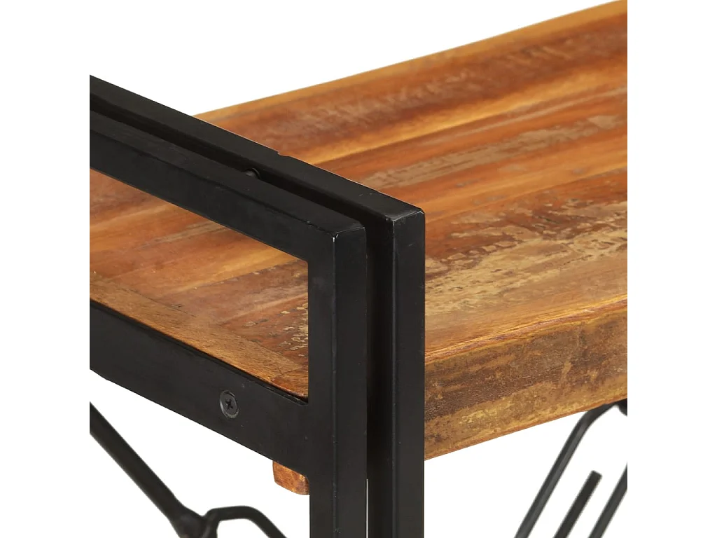 Estante c/ 3 prateleiras 60x30x80 cm madeira recuperada maciça PT448550