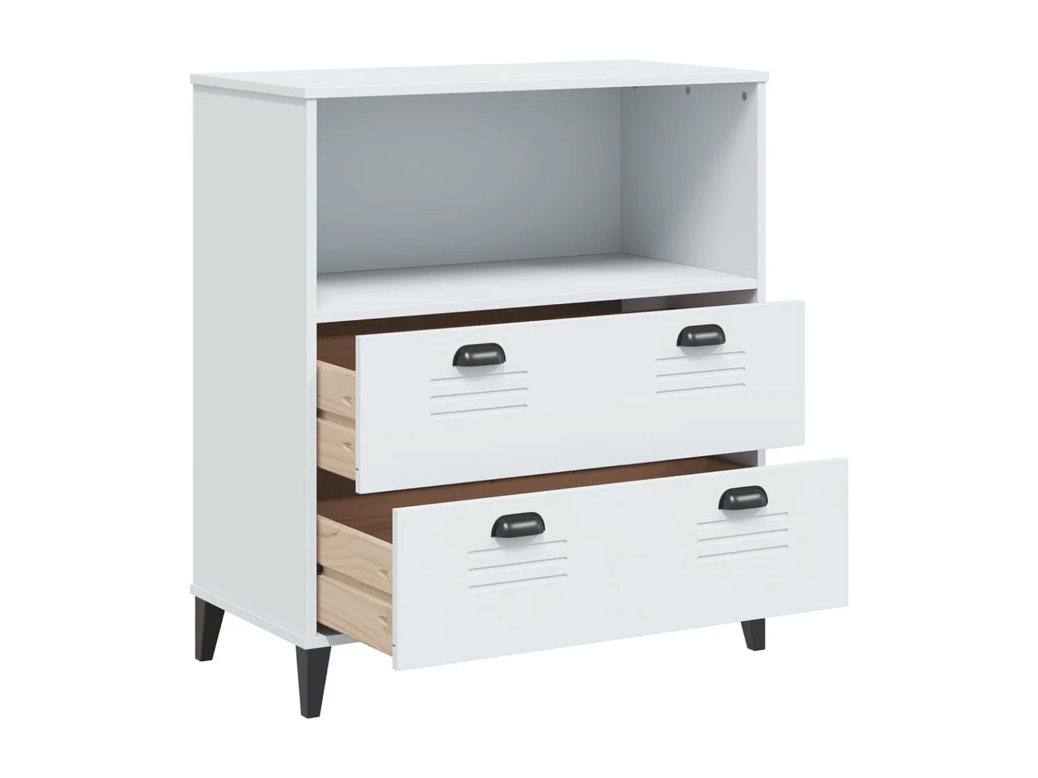 Bibliothèque VIKEN blanc 80x40x90 cm bois d'ingénierie FR60645